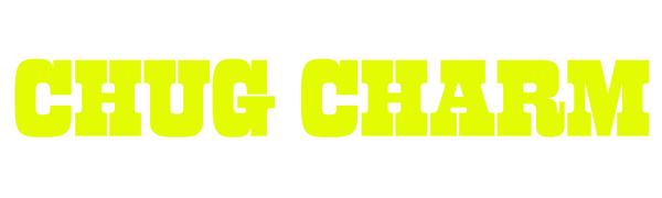 CHUG CHARM Logo Green – vibrant and fresh logo design in green, representing the Chug Charm brand with a dynamic and modern look.