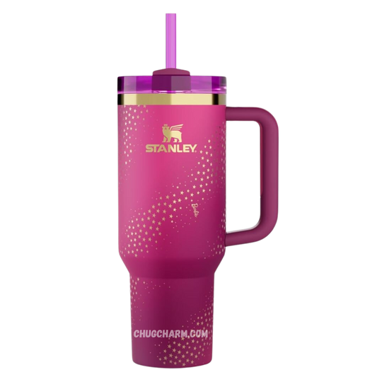 Stanley X Barbie 70s Super Star 40oz Tumbler – glamorous insulated tumbler with a sparkling 70s-inspired Barbie design.