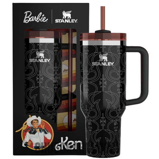 Stanley X Barbie 80s Western Ken 40oz Tumbler – insulated tumbler with a vintage Western-themed design inspired by Ken’s 80s style.