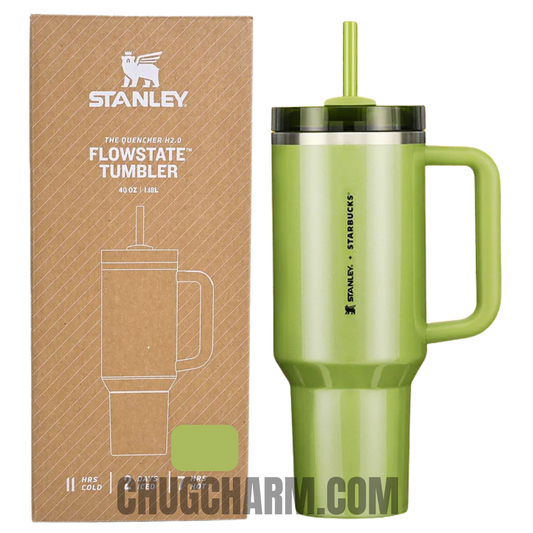 Stanley X Starbucks Olive Green 40oz Tumbler – stylish insulated tumbler in a muted olive green shade, combining functionality with a modern, earthy look.