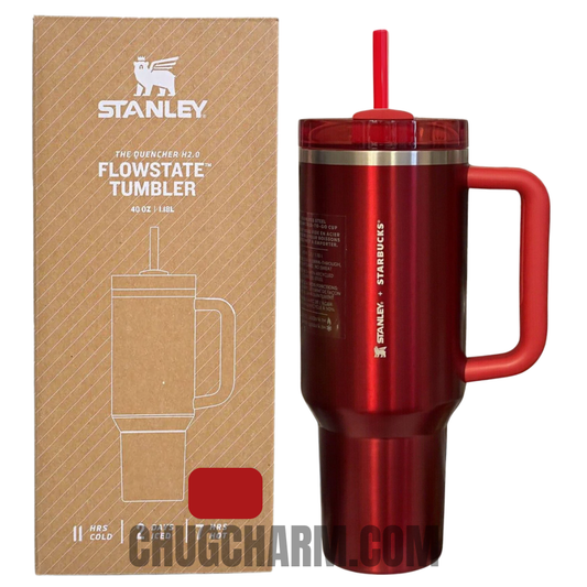 Stanley X Starbucks Red 40oz Tumbler – vibrant insulated tumbler featuring a bold red design, perfect for coffee lovers and on-the-go hydration.