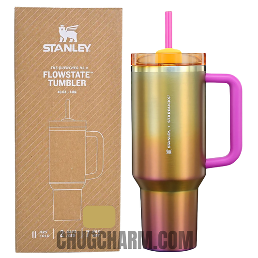 Stanley X Starbucks Yellow 40oz Tumbler – bright and cheerful insulated tumbler in a sunny yellow hue, ideal for enjoying beverages in style.