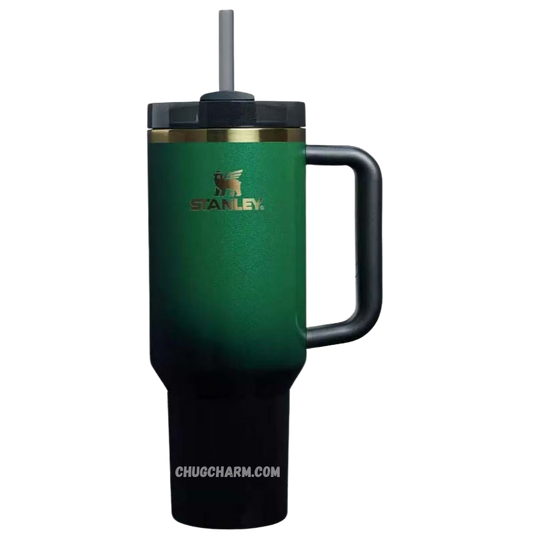 Stanley X Wicked Elphaba Collection Green 40oz Tumbler – limited edition insulated drinkware with a vibrant green finish.