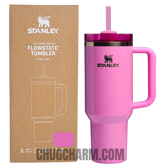Stanley X Wicked Elphaba Collection Pink 40oz Tumbler – stylish insulated tumbler in a bold pink color with a magical theme.