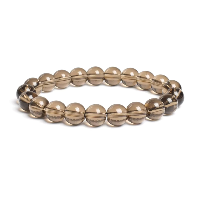 10mm Natural Stone Bracelet Tiger Eye Jasper Agate Elastic Unisex