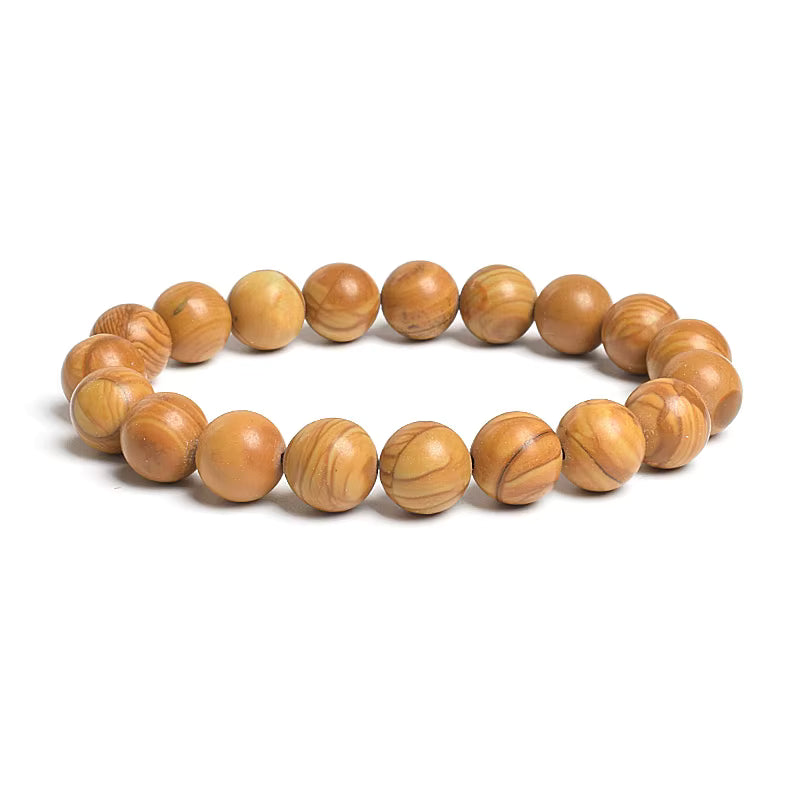 10mm Natural Stone Bracelet Tiger Eye Jasper Agate Elastic Unisex