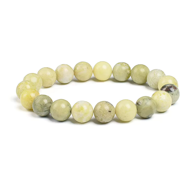 10mm Natural Stone Bracelet Tiger Eye Jasper Agate Elastic Unisex
