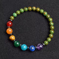 7 Chakra Natural Gemstone Bracelet Handmade Adjustable Elastic