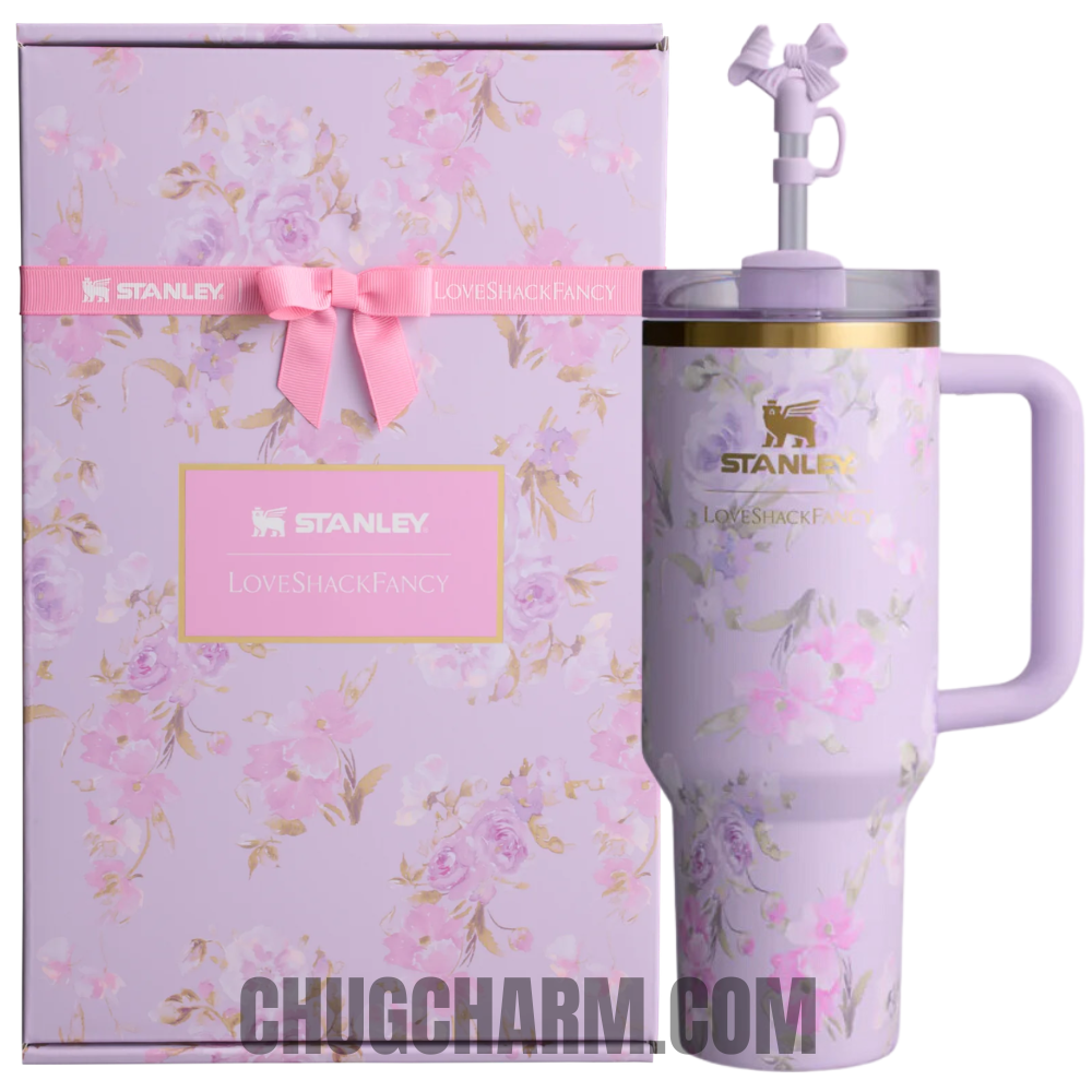 Stanley Happy Thoughts 40oz Tumbler with Gift Box – cheerful insulated tumbler with a positive, uplifting design, elegantly packaged for gifting.