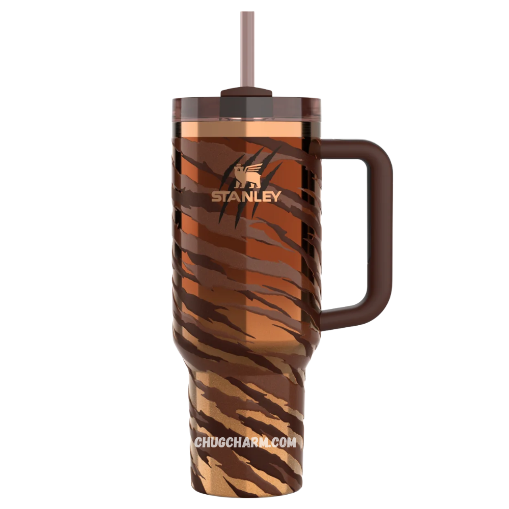 Top-down view of the Stanley Tyla Tyger Tumbler 40 OZ featuring the FlowState-style leak-resistant lid.
