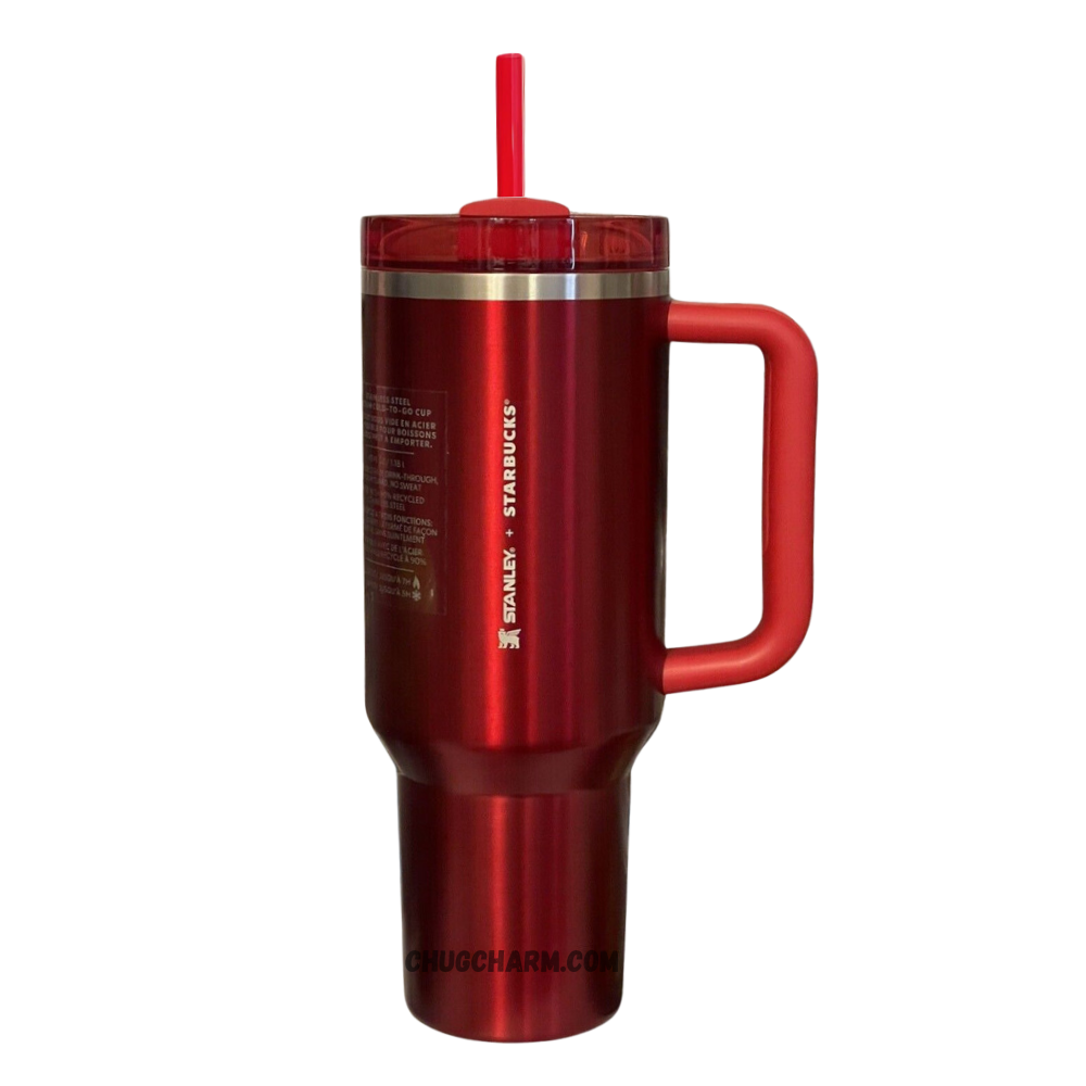 Stanley X Starbucks Red 40oz Tumbler – vibrant insulated tumbler featuring a bold red design, perfect for coffee lovers and on-the-go hydration.