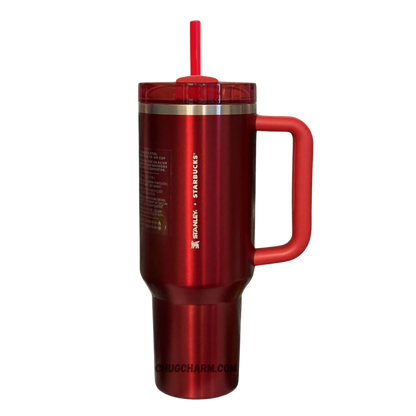 Stanley X Starbucks Red 40oz Tumbler – vibrant insulated tumbler featuring a bold red design, perfect for coffee lovers and on-the-go hydration.