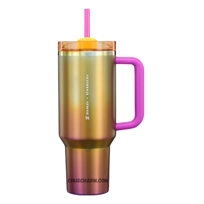Stanley X Starbucks Yellow 40oz Tumbler – bright and cheerful insulated tumbler in a sunny yellow hue, ideal for enjoying beverages in style.