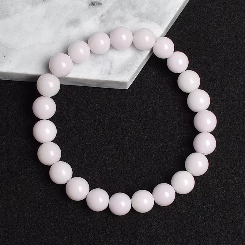 Beaded Bracelet Glow in the Dark Fluorescent Blue Adjustable