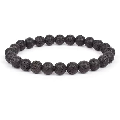Beaded Bracelet Magnetic Black Obsidian Hematite Tiger Eye Unisex