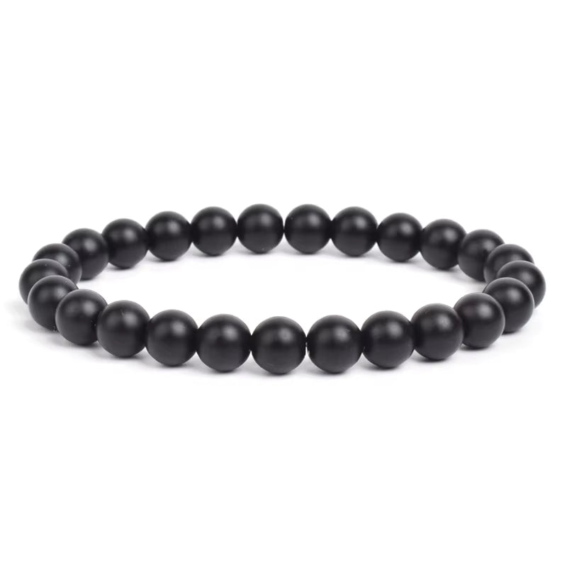 Beaded Bracelet Magnetic Black Obsidian Hematite Tiger Eye Unisex