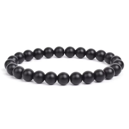 Beaded Bracelet Magnetic Black Obsidian Hematite Tiger Eye Unisex