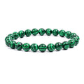 Blue Malachite Bracelet Natural Stone 4 to 12mm Adjustable Unisex