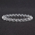 Clear Quartz Bracelet Beaded Transparent Healing Energy Boho