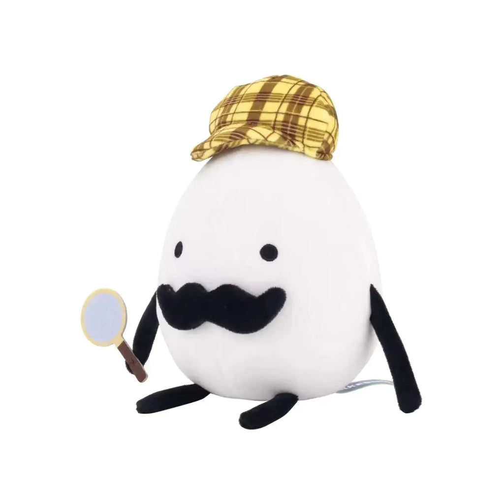 Detective Egg Plush Toy Tavren 25cm White PP Cotton Filled