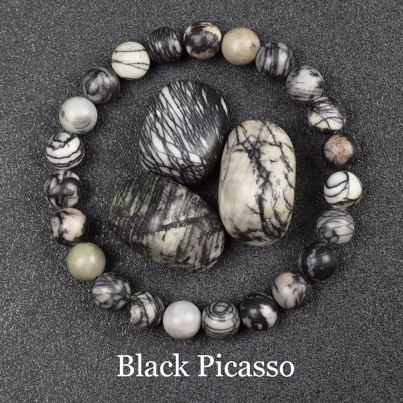Epidote Zoisite Beaded Bracelet Natural Elastic for Women