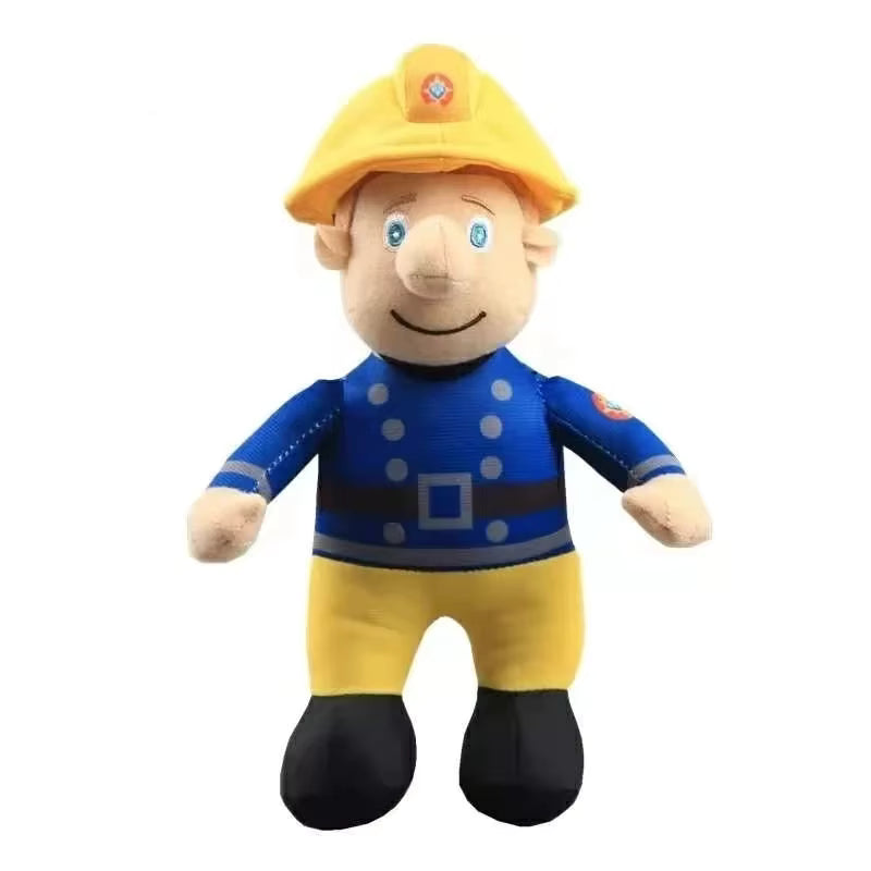 Fireman Sam Plush Toy 25cm PP Cotton Filled Firefighter Doll
