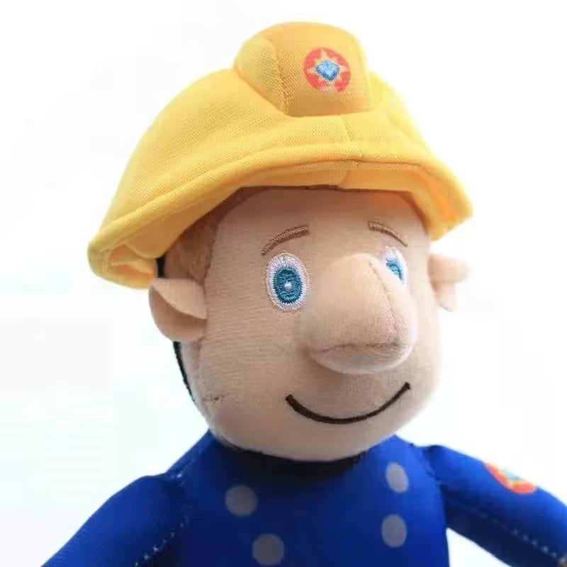 Fireman Sam Plush Toy 25cm PP Cotton Filled Firefighter Doll