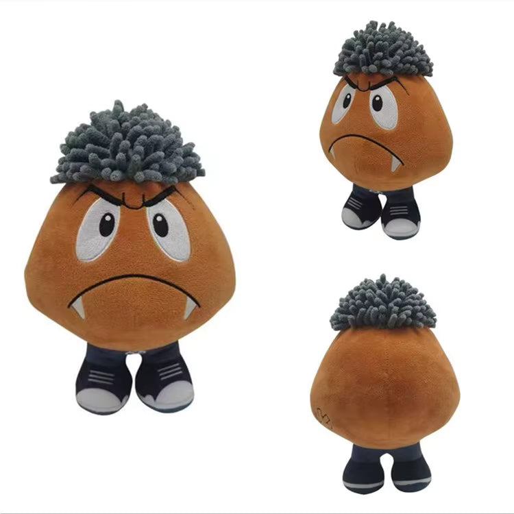 Goomba Plush Toy 25cm PP Cotton Filled Soft Anime Pillow Doll for Kids