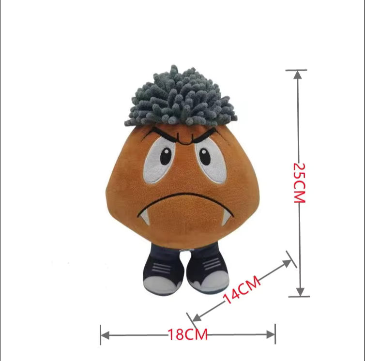 Goomba Plush Toy 25cm PP Cotton Filled Soft Anime Pillow Doll for Kids