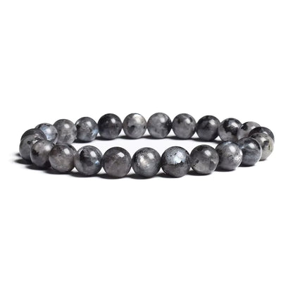 Labradorite Spectrolite Moonstone Beaded Elastic Bracelet Natural