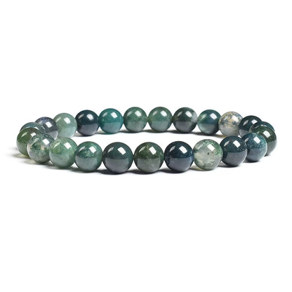 Moonstone Beaded Bracelet Genuine Blue Moonstone 6mm 8mm Elastic