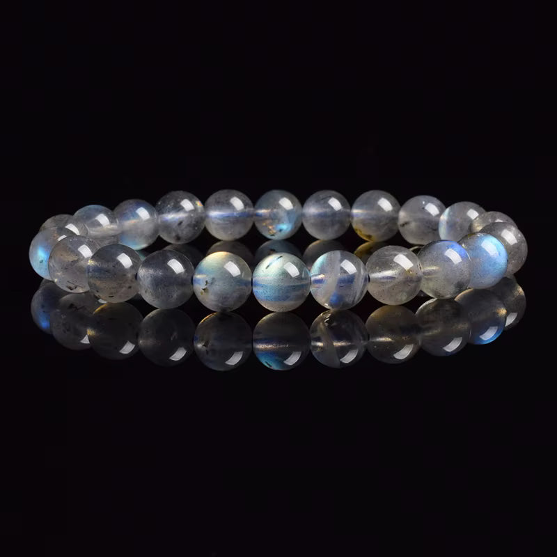 Moonstone Beaded Bracelet Genuine Blue Moonstone 6mm 8mm Elastic