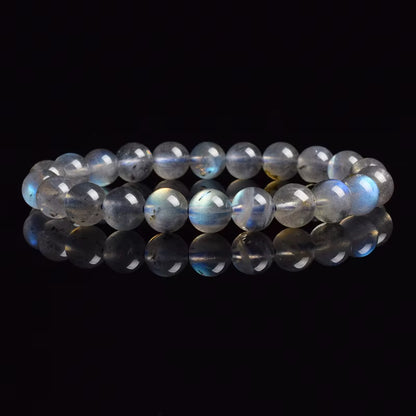 Moonstone Beaded Bracelet Genuine Blue Moonstone 6mm 8mm Elastic
