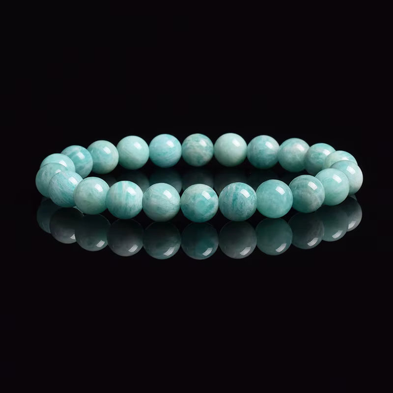 Moonstone Beaded Bracelet Genuine Blue Moonstone 6mm 8mm Elastic