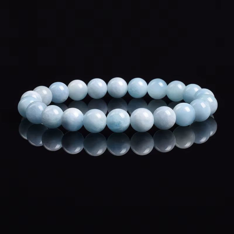 Moonstone Beaded Bracelet Genuine Blue Moonstone 6mm 8mm Elastic