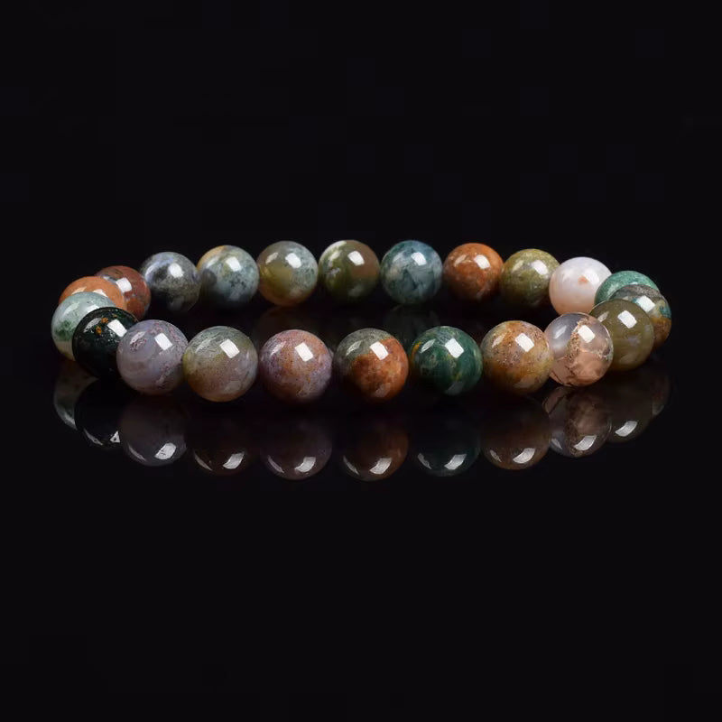 Moonstone Beaded Bracelet Genuine Blue Moonstone 6mm 8mm Elastic
