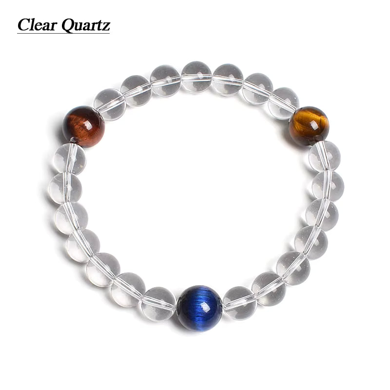 Natural Stone Beaded Bracelet Eight Planets Lava 7 Chakra Adjustable