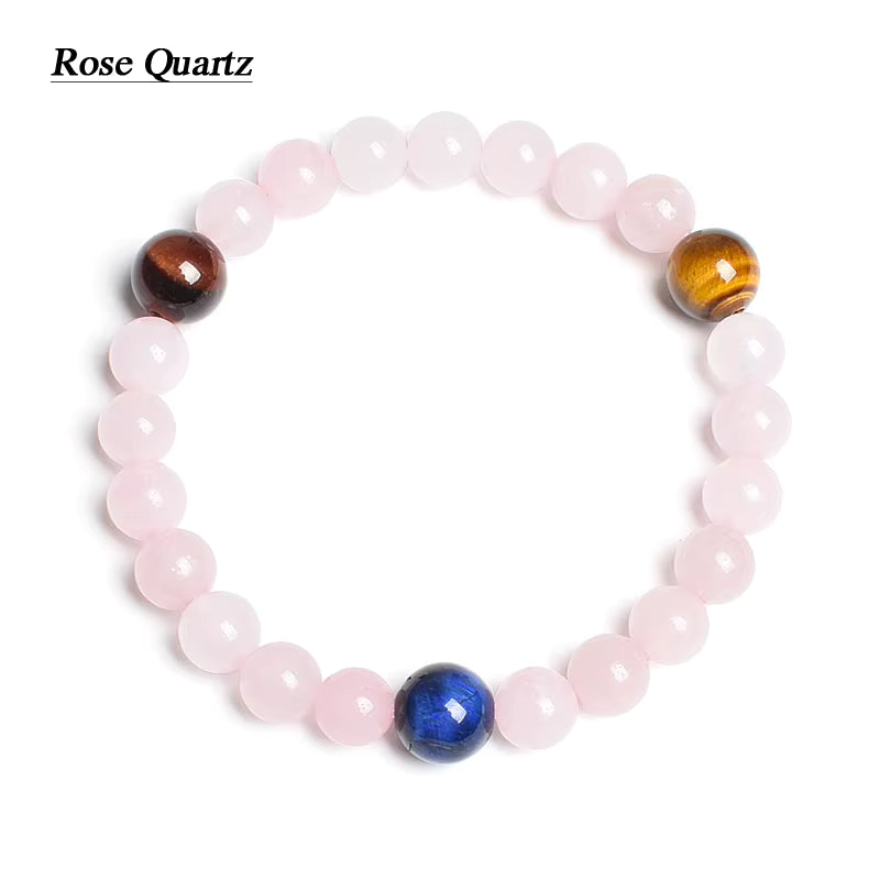 Natural Stone Beaded Bracelet Eight Planets Lava 7 Chakra Adjustable