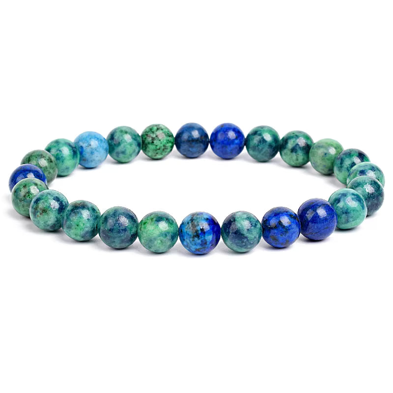 Natural Stone Beaded Bracelet Elastic Unisex Amethyst Quartz Jade Agate