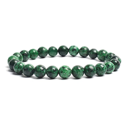 Natural Stone Beaded Bracelet Elastic Unisex Amethyst Quartz Jade Agate