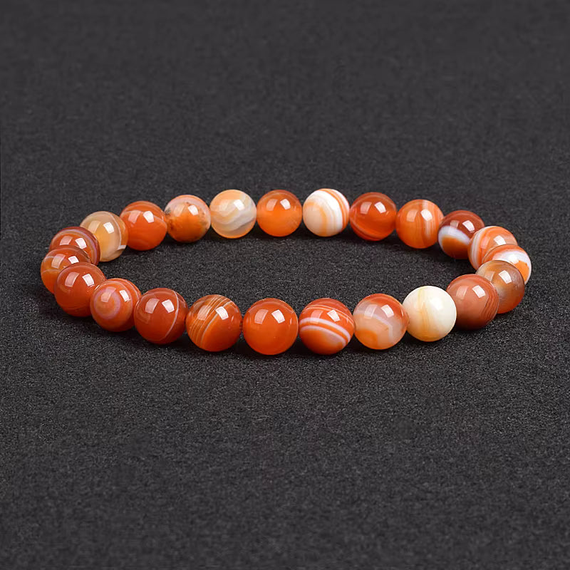 Natural Stone Bracelet Lapis Lazuli Apatite Tiger Eye 8mm Elastic