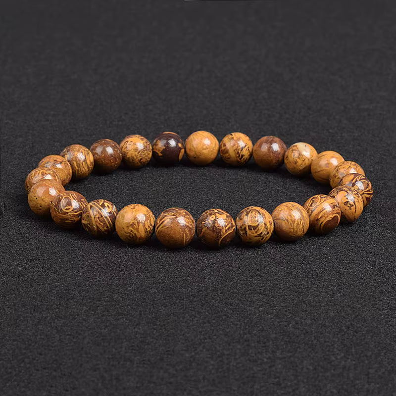 Natural Stone Bracelet Lapis Lazuli Apatite Tiger Eye 8mm Elastic