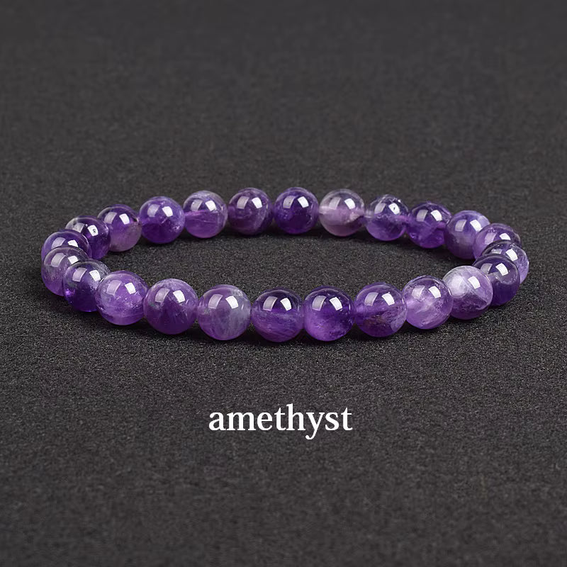 Natural Stone Bracelet Lapis Lazuli Apatite Tiger Eye 8mm Elastic