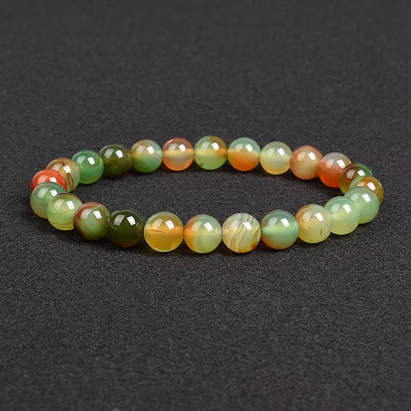 Natural Stone Bracelet Lapis Lazuli Apatite Tiger Eye 8mm Elastic