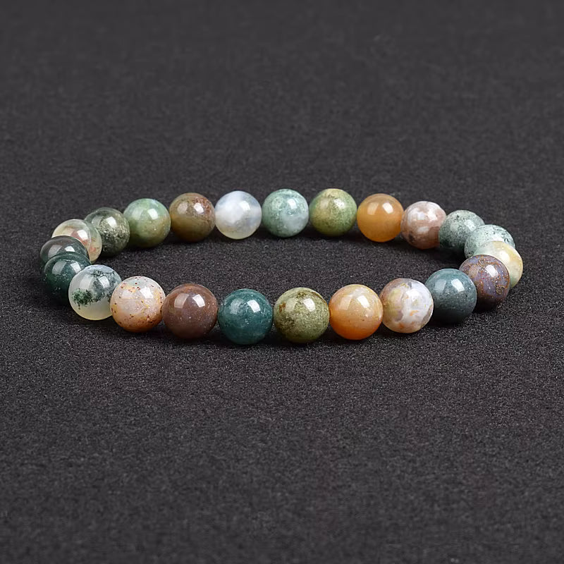 Natural Stone Bracelet Lapis Lazuli Apatite Tiger Eye 8mm Elastic