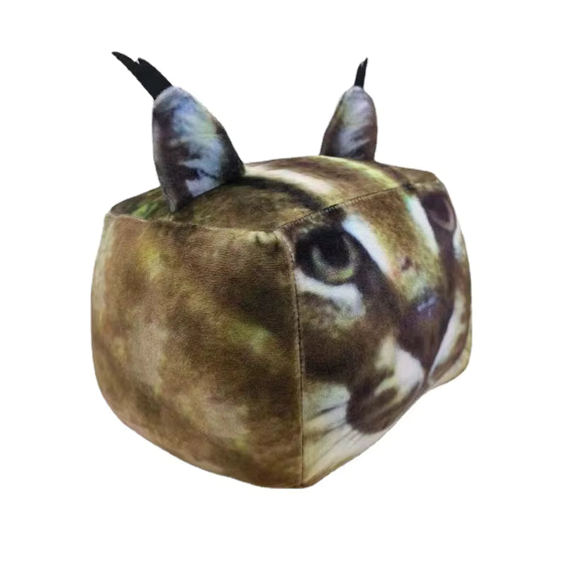 Plush Cat Toy 19cm Square Soft Stuffed 3D Cartoon for Kids