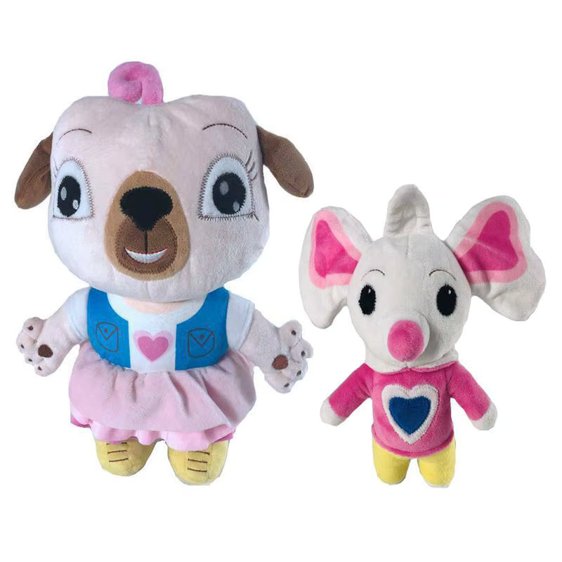 Plush Toy Mouse 17cm and Dog 30cm Cartoon PP Cotton Stuffed Animal