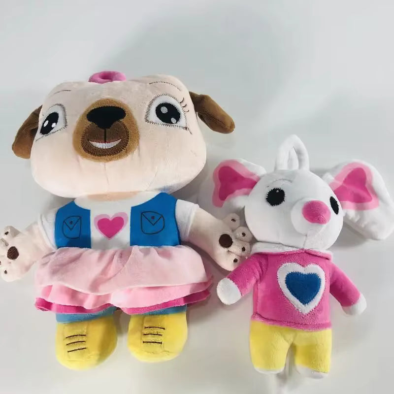 Plush Toy Mouse 17cm and Dog 30cm Cartoon PP Cotton Stuffed Animal