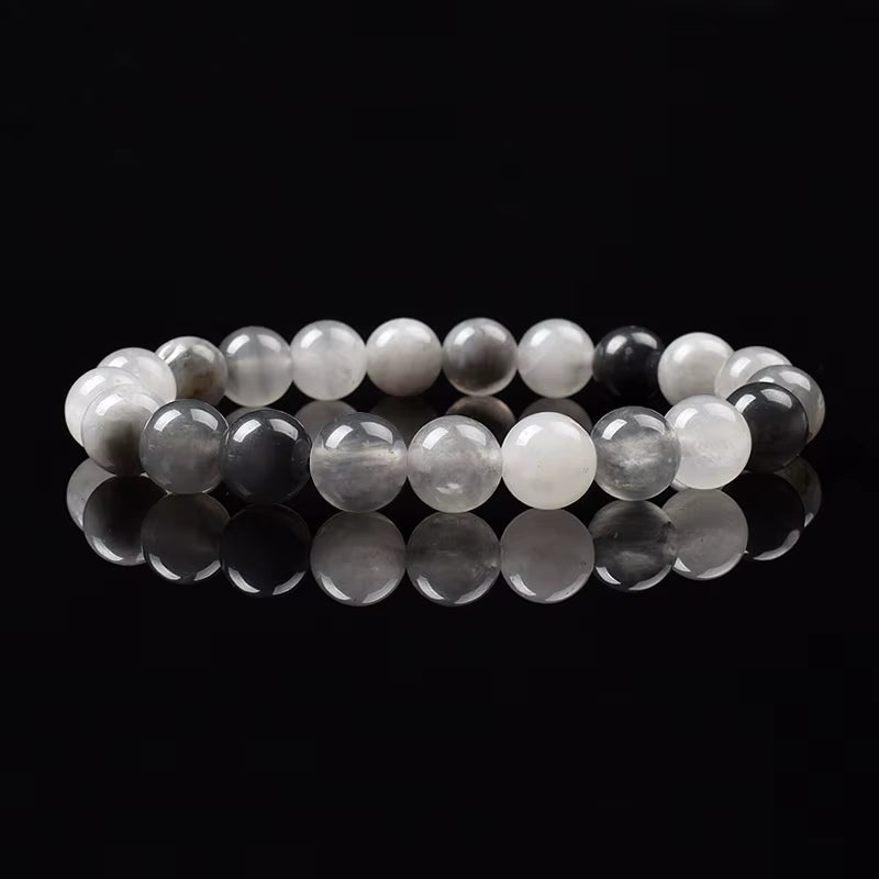 Rose Quartz Bracelet Beaded Elastic Handmade Natural Pink for Women