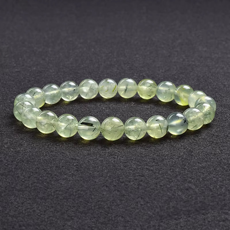 Rose Quartz Bracelet Beaded Elastic Handmade Natural Pink for Women